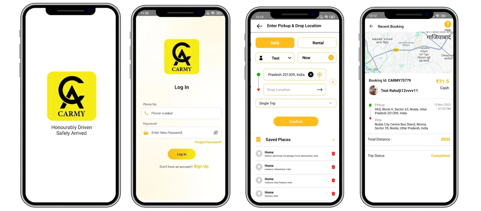 Carmy Cab Booking App