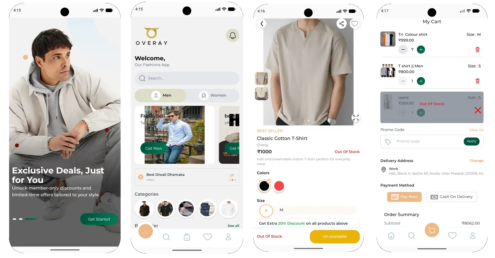Overay Clothing E-commerce App